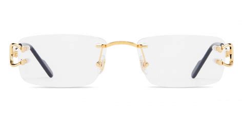 Cartier CT0344O 001 53 Gold Eyeglasses .